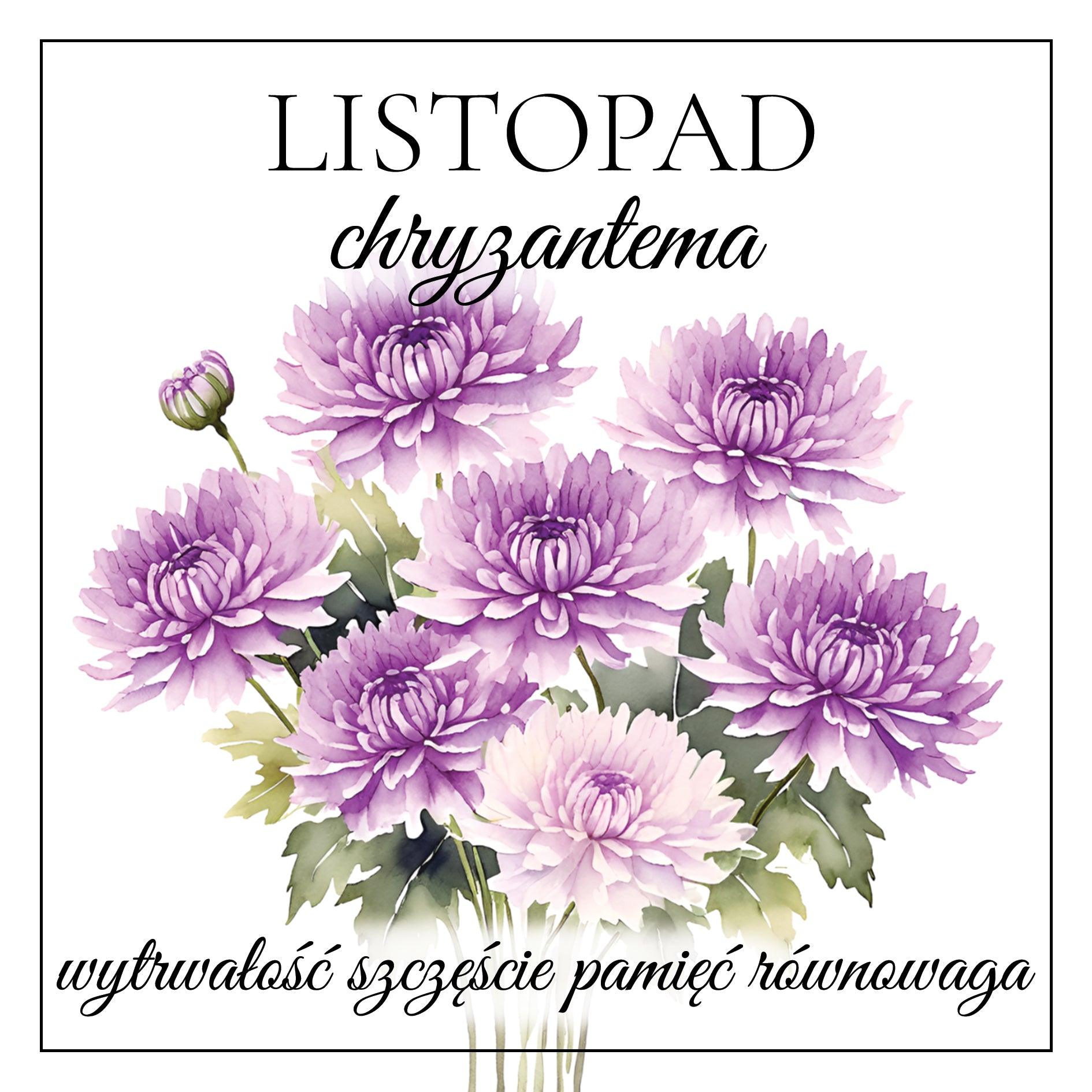 listopad CHRYZANTEMA kolczyki wiszące
