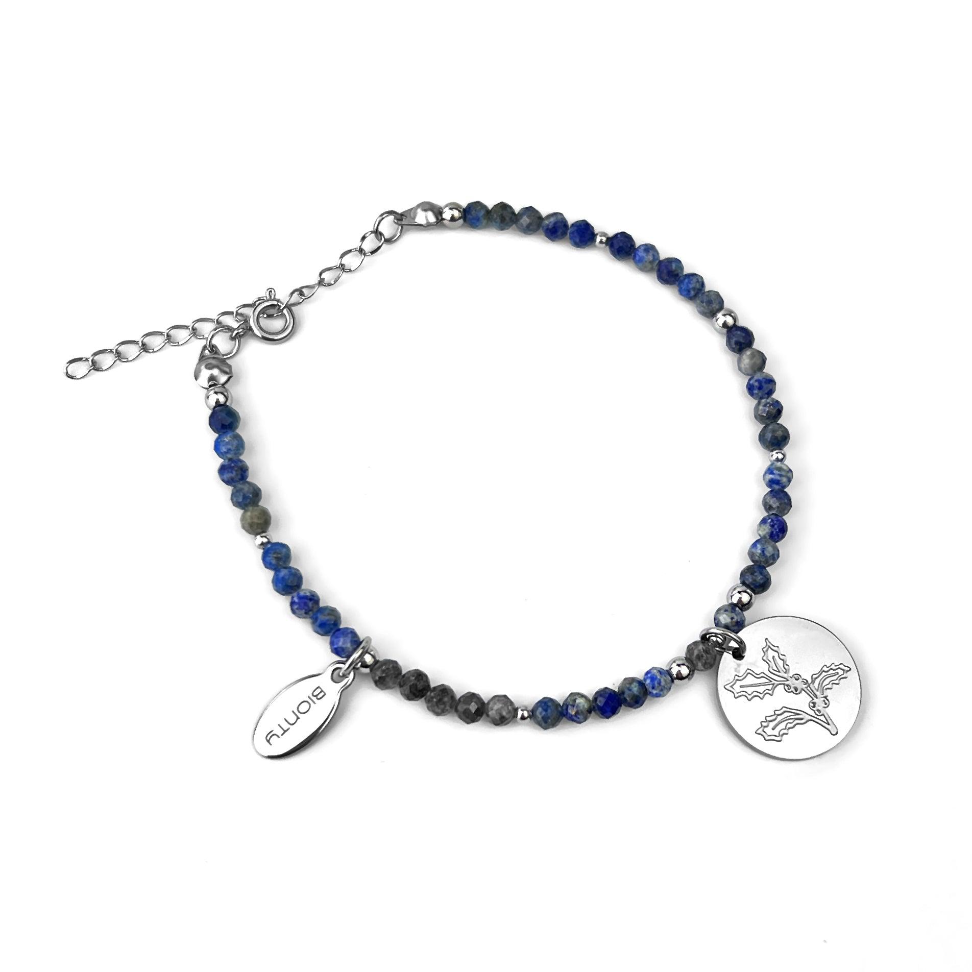 bransoletka GRUDZIEŃ lapis lazuli, ostrokrzew