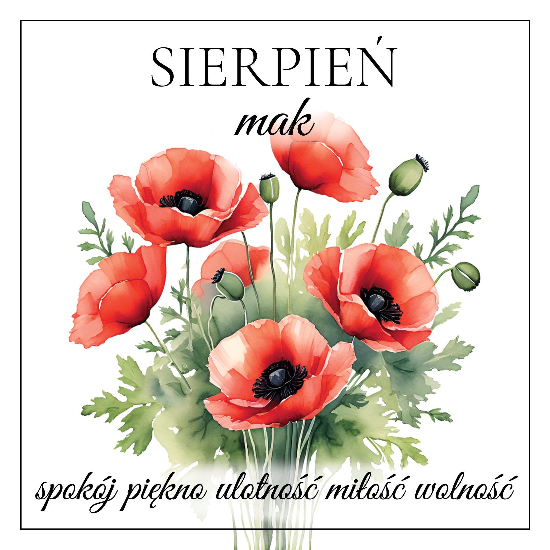 sierpień MAK kolczyki sztyfty