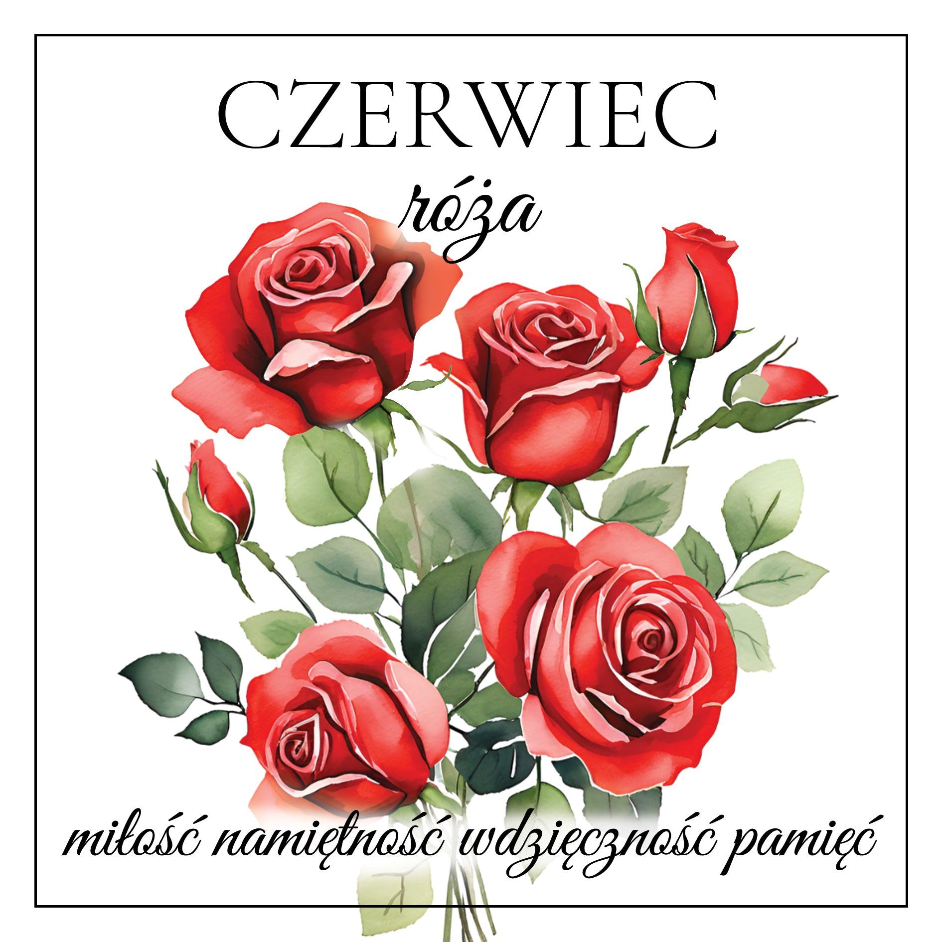 czerwiec RÓŻA naszyjnik